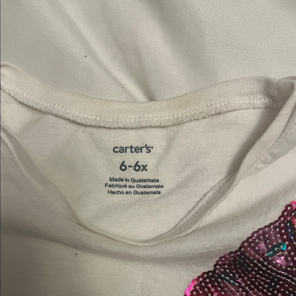 Carter's Girls' Sequin Ice Cream Top - size 6 - Picture 3 of 6